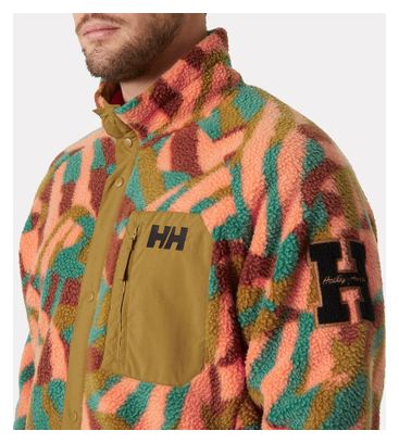 Heren Helly Hansen Panorama Printed Pile Snap Fleec Jas Multicolour