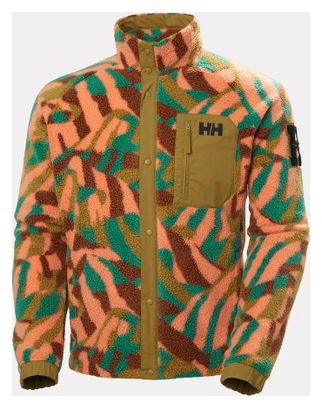 Heren Helly Hansen Panorama Printed Pile Snap Fleec Jas Multicolour