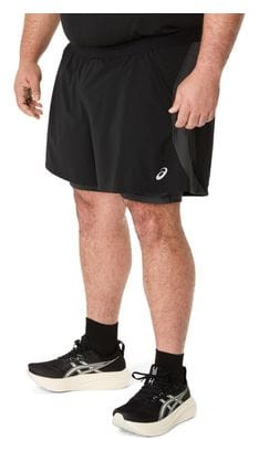 Asics Road 5in 2-in-1 Shorts Zwart Heren