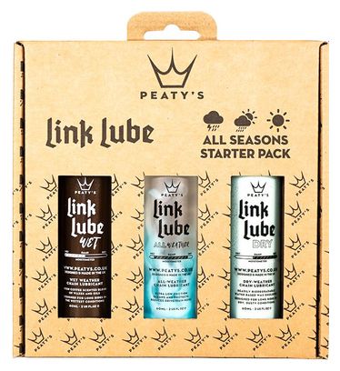 Pacchetto lubrificante per catene per tutte le stagioni LinkLube Bio di Peaty