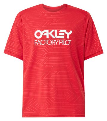 Maillot Manches Courtes Oakley Pipeline Trail Rouge