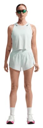 Pantalones cortos Nike AeroSwift 3in con aberturas, color verde, para mujer