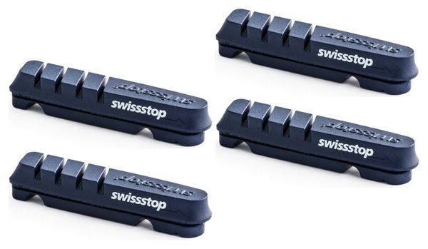 x4 Cartouches de Patins de Freins SwissStop Flash EVO BXP (Jante Aluminium)