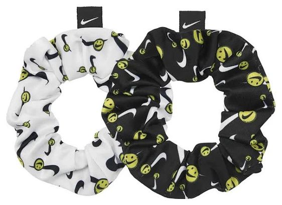 <strong>Unisex Nike </strong> <strong>Gathered</strong> Hair Ties 2.0 Blanco Negro
