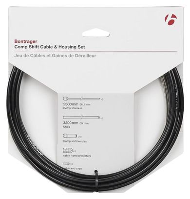 Bontrager Comp Shift Juego de cables / carcasas 4 mm negro