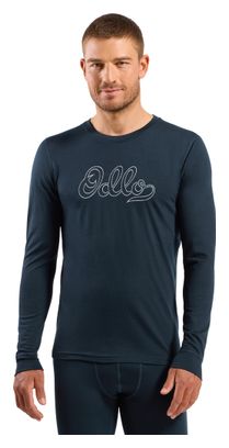 Odlo Merino 200 "80th Anniversary" Edition Base Layer, Dark Blue, Men's