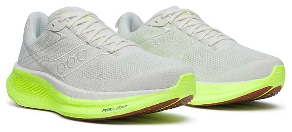 Chaussures Running Saucony Ride RFG Blanc/Jaune Homme