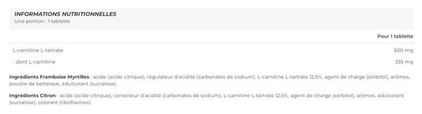 L-carnitine Effervescent (20 Tabs) - Biotech Usa - Framboise Myrtilles - L-carnitine
