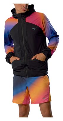 Giacca a vento Mizuno Active Alpha nero/multicolore da uomo