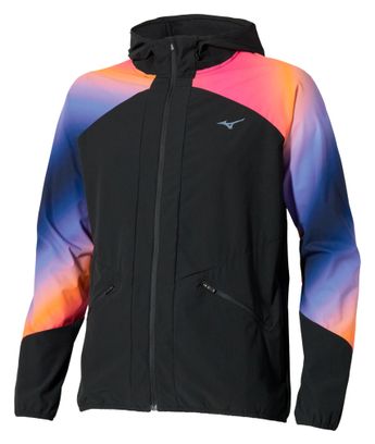Giacca a vento Mizuno Active Alpha nero/multicolore da uomo
