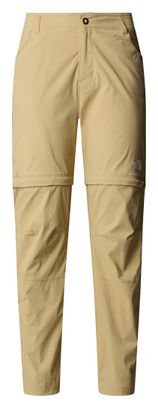 Pantaloni convertibili The North Face Exploration Straight Beige da donna - Regular
