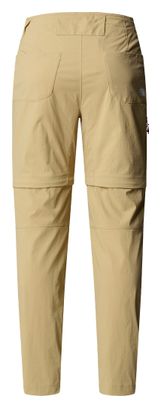 Pantaloni convertibili The North Face Exploration Straight Beige da donna - Regular
