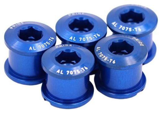 Pride Bolt/Nuts Chainring Vortex Aluminium 8.5 mm Blue