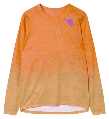 Camiseta de manga larga Endura Singletrack Print Orange para hombre
