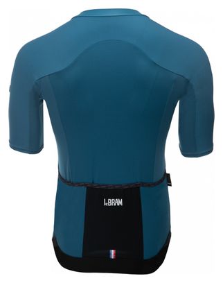 Maillot Manches Courtes LeBram Allos Bleu Pelforth Coupe Aero