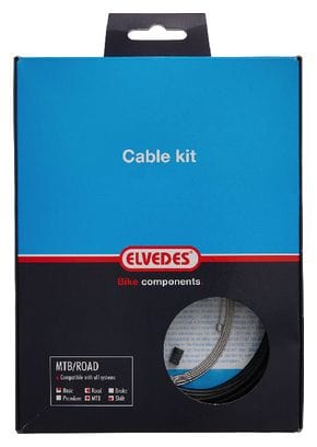 Elvedes kabel &amp; mantel kit 1x schakelkabelset zwart