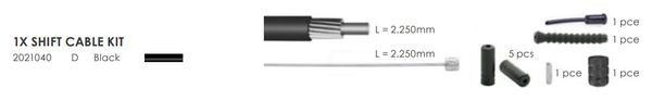Kit Cables y Funda Elvedes 1x Kit Cable Cambio Negro