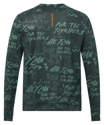 Maillot Manches Longues Endura Singletrack Print Vert Homme