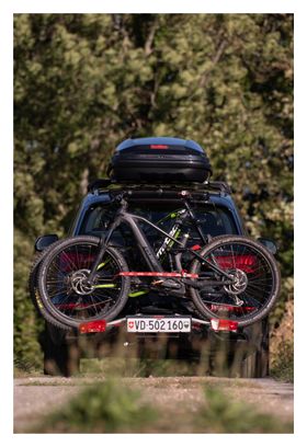 Porte-vélos plateforme sur boule d'attelage Mont Blanc SAREK compatible E-bike