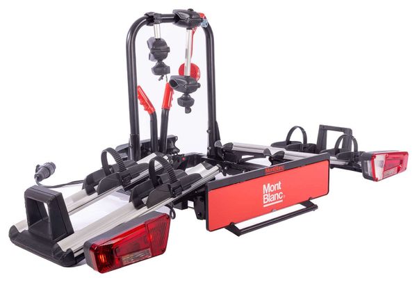 Porte-vélos plateforme sur boule d'attelage Mont Blanc SAREK compatible E-bike