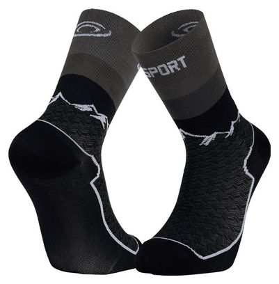 Bv Sport Double GR High Polyamide Grijs/Zwart trekking sokken