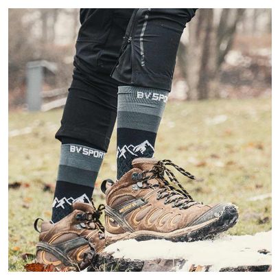 Bv Sport Double GR High Polyamide Grijs/Zwart trekking sokken
