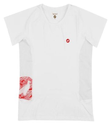 Dames Lagoped Teetrek Wit/Roze Technisch T-shirt