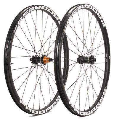 Paire de roues Progress GP:01 Nitro 29"  Blanc | Boost 15x110/12x148 mm | 6 Trous | Shimano Microspline