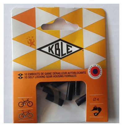 GAINE EMBOUTS Ø 4mm SIS BLACK PLASTIC (Pack of 10) KBLE by TRANSFIL.