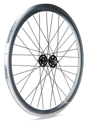 Rueda Delantera Gurpil Track G42 Plata/Negro