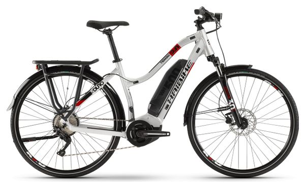 Haibike SDuro Trekking 2.0 Women Hybrid Touring Bike Shimano Deore 10S 500 Wh 700 mm Grey Red 2020