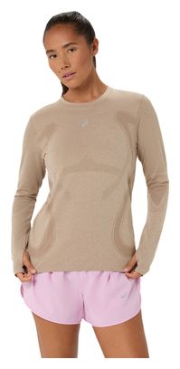 Asics Road Seamless Beige Women's Running T-Shirt