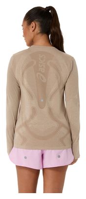 Asics Road Seamless Beige Women's Running T-Shirt