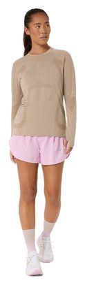 Asics Road Seamless Beige Women's Running T-Shirt