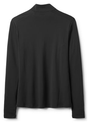Maglietta tecnica Rab Force con mezza zip, nera, da donna