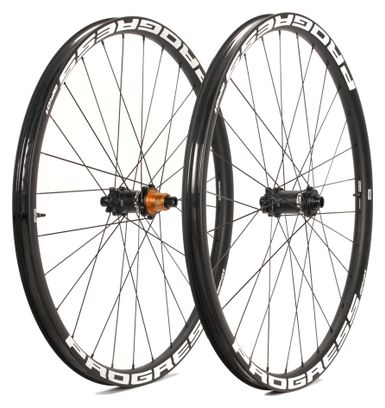 Paire de roues Progress GP:01 Nitro 29"  Blanc | Boost 15x110/12x148 mm | 6 Trous | Shimano HG