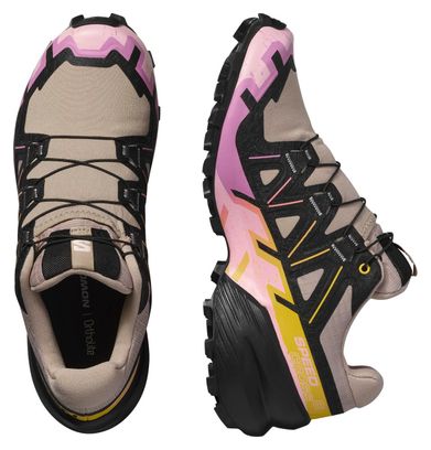 Chaussures Trail Salomon Speedcross 6 Gris/Rose/Jaune Femme