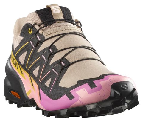 Chaussures Trail Salomon Speedcross 6 Gris/Rose/Jaune Femme