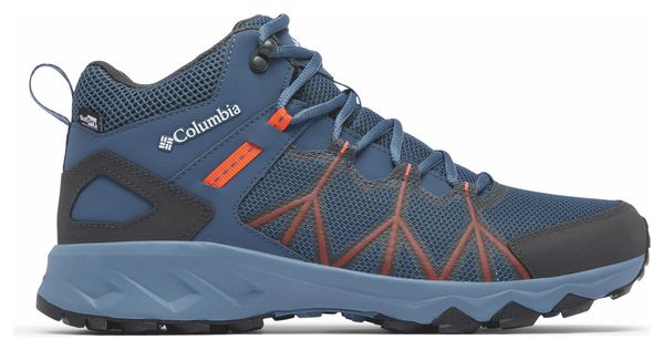Columbia Mid Peakfreak II Outdry Hiking Shoes Blue/Orange