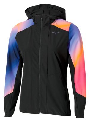 Giacca a vento Mizuno Active Alpha nero/multicolore da donna