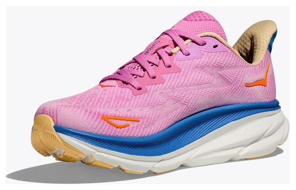 Chaussures de Running Femme Hoka Clifton 9 Rose Bleu