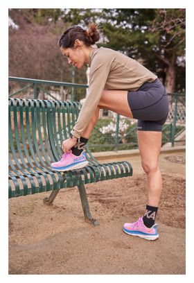 Chaussures de Running Femme Hoka Clifton 9 Rose Bleu