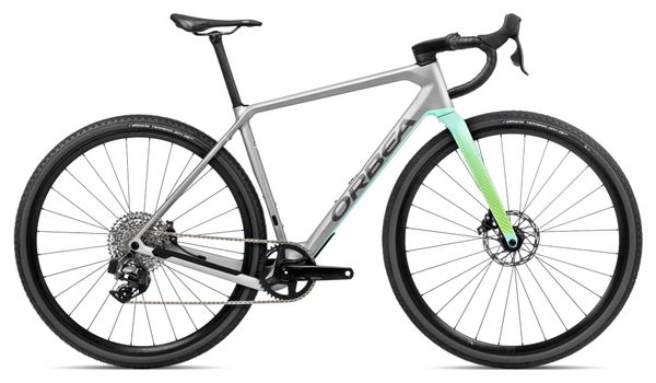 Gravel Bike Orbea Terra M31eTEAM 1X Sram Rival XPLR eTap AXS 12V 700 mm Argent Stone Vert Ice 2023