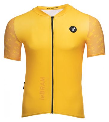 Maillot Manches Courtes LeBram Loze Jaune Coupe Aero