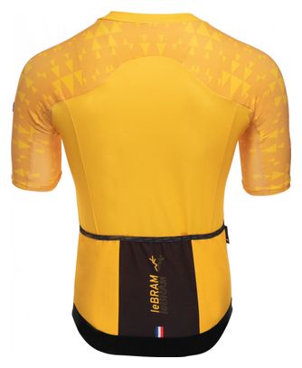 Maillot Manches Courtes LeBram Loze Jaune Coupe Aero