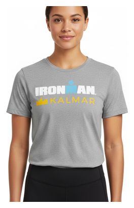 Ironman Kalmar Grijs Vrouwen T-Shirt met Korte Mouwen