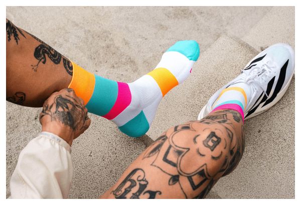 Chaussettes Incylence Running Bands Bleu/Orange