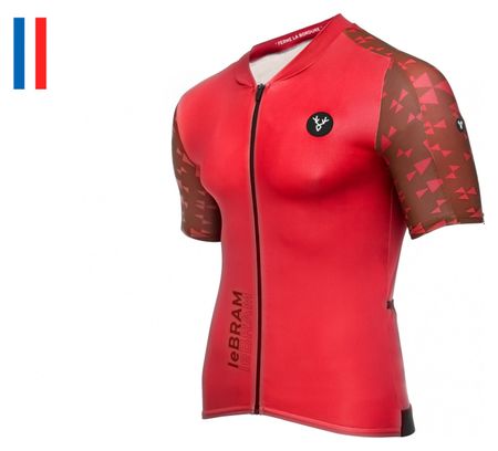 Maillot Manches Courtes LeBram Loze Rouge Coupe Aero