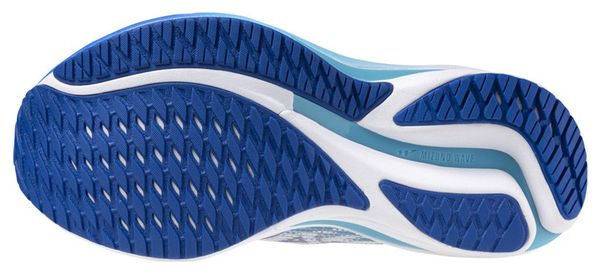 Chaussures Running Mizuno Wave Rider 28 Blanc/Bleu Femme