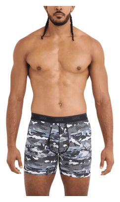 Saxx Quest Quick-Dry Mesh boxershorts, grijs/zwart (set van 2)